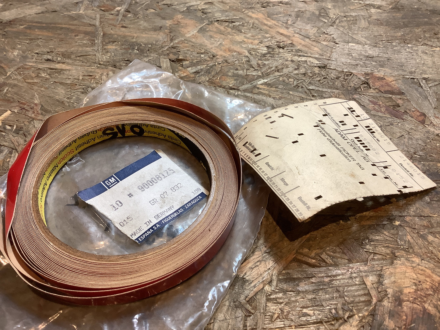 Zierstreifen 9,5 mm rot Original GM Opel NEU