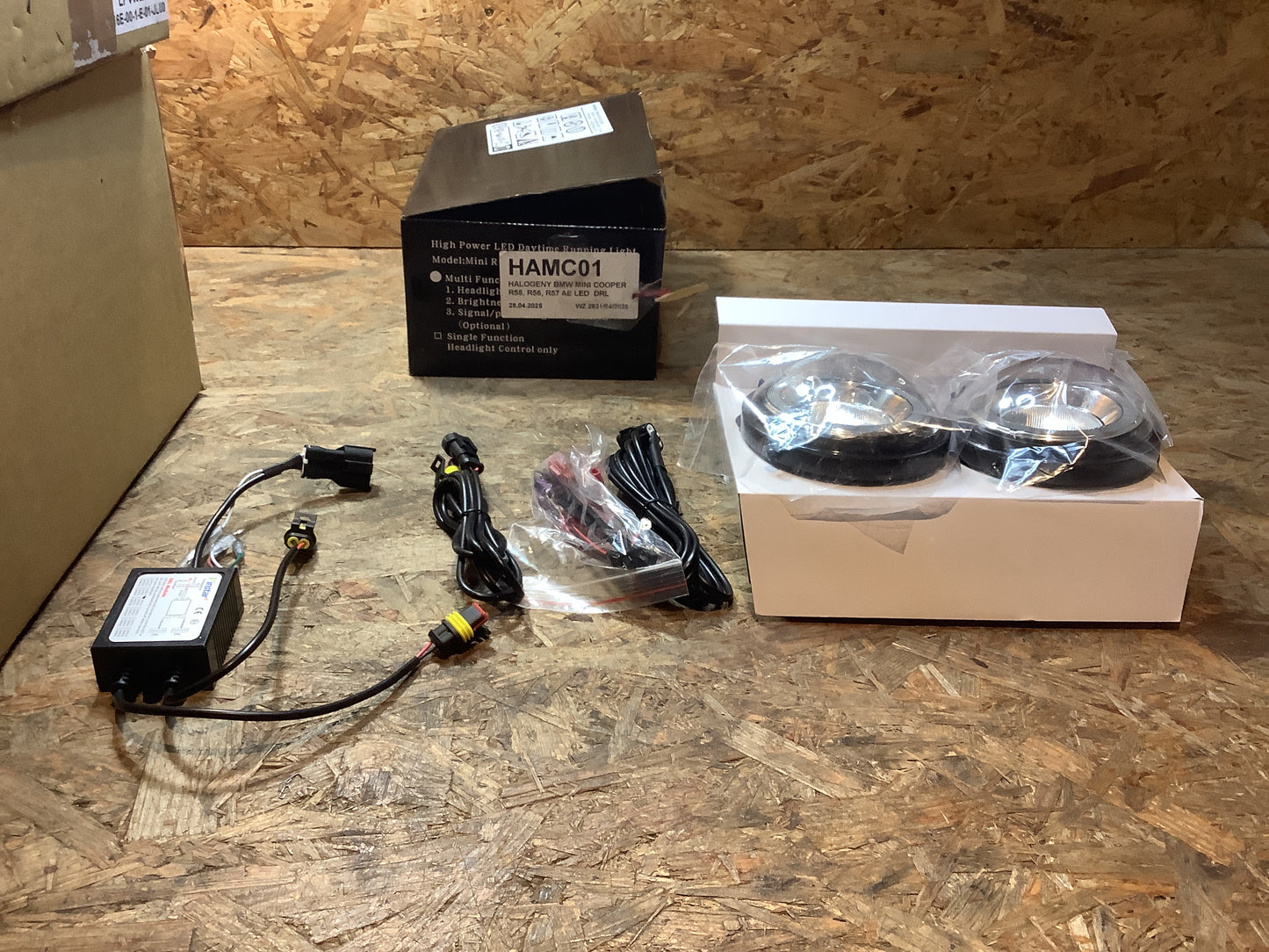 Tuning-Tec LED Nebelscheinwerfer / Tagfahrlicht für Mini Cooper R55 / R56 / R57 Schwarz