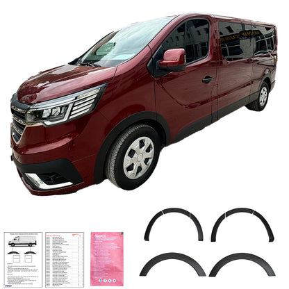 WA03.050 - Radlaufverkleidungen passend für Renault Trafic 2022+ Matt Schwarz