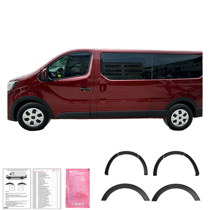 WA03.050 - Radlaufverkleidungen passend für Renault Trafic 2022+ Matt Schwarz