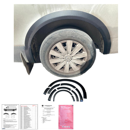 Radlaufverkleidungen passend für VW Transporter T6 2015-2019 (Kurze Radstand / Linke Tür) mit ABE TÜV Matt Schwarz