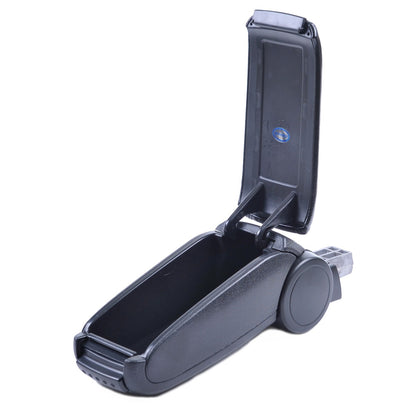 Schwarzer PU-Leder Armlehne mit Stauraum passend für Ford Fiesta VI 2009-2017