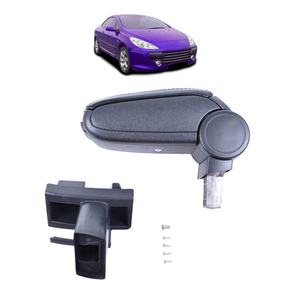 Armlehne PU-Leder Schwarz mit Stauraum passend für Peugeot 307 2000-2012