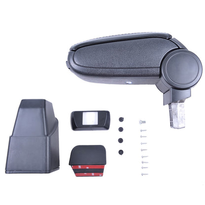 Schwarzer PU-Leder Armlehne mit Stauraum passend für Peugeot 206 1998-2006