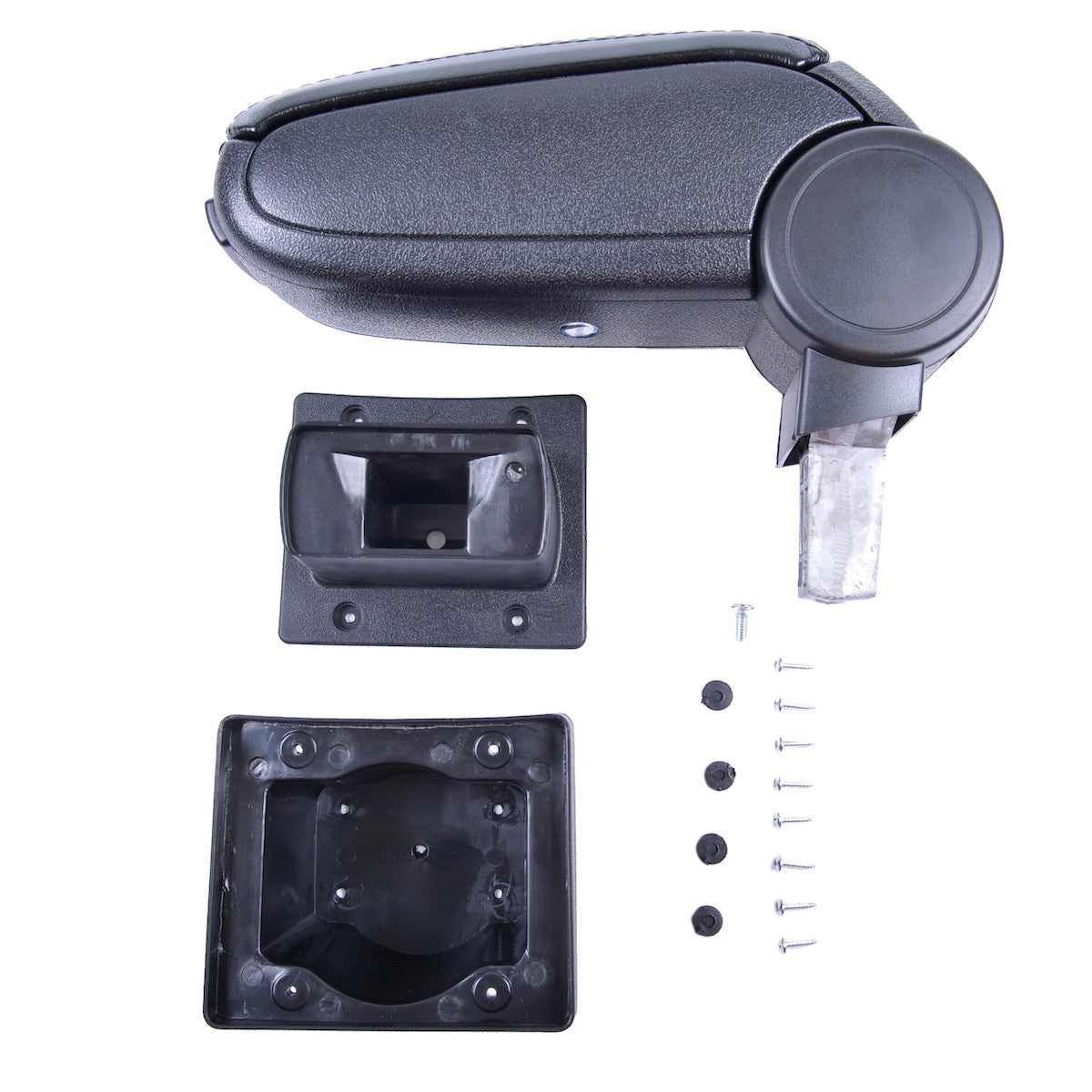 Schwarzer PU-Leder Armlehne mit Stauraum passend für Skoda Octavia II 2004-2013