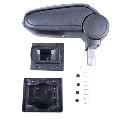 Schwarzer PU-Leder Armlehne mit Stauraum passend für Skoda Octavia II 2004-2013
