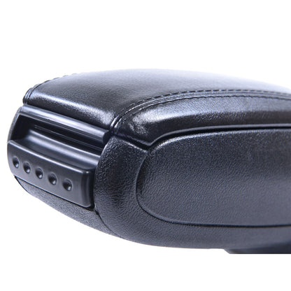 Schwarzer PU-Leder Armlehne mit Stauraum passend für Skoda Octavia II 2004-2013