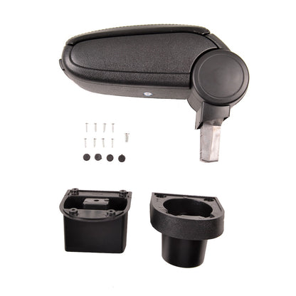Schwarze PU-Leder Armlehne mit Stauraum passend für Toyota Yaris (P9) 2008-2011