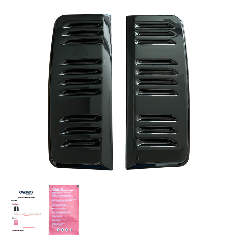 AV17.004-G - Luftauslässe passend für VW Volkswagen Transporter T5.1 / T6 / T6.1 2010-2023 Version 2 (Hochglanz Schwarz)
