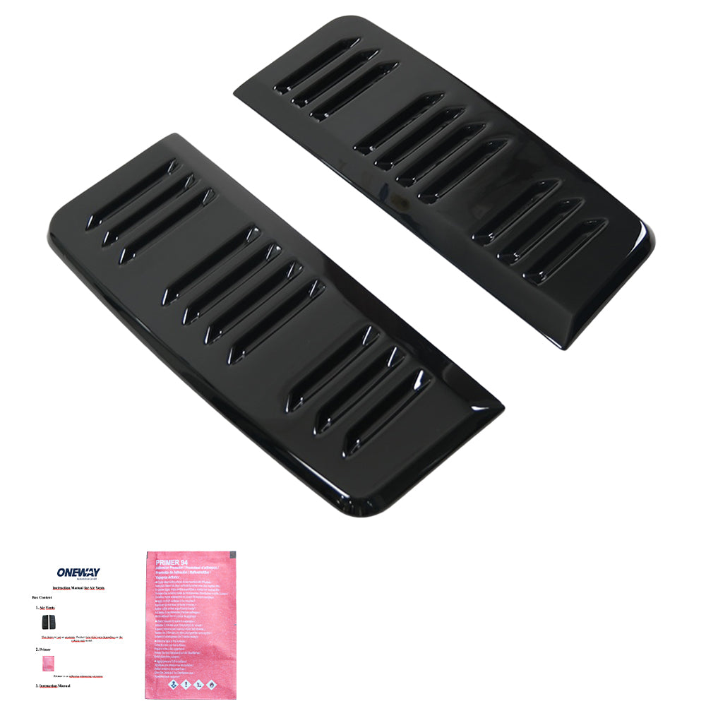 AV17.004-G - Luftauslässe passend für VW Volkswagen Transporter T5.1 / T6 / T6.1 2010-2023 Version 2 (Hochglanz Schwarz)
