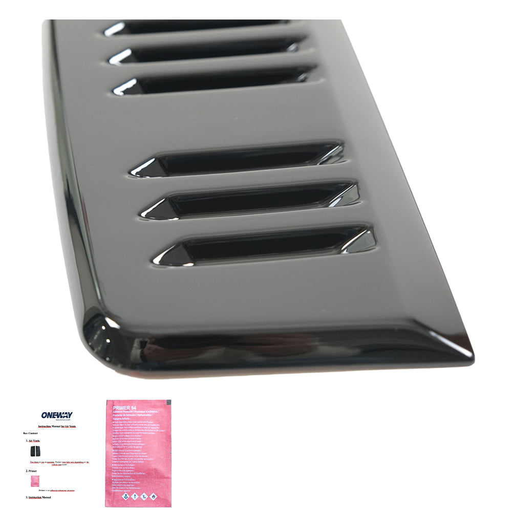AV17.004-G - Luftauslässe passend für VW Volkswagen Transporter T5.1 / T6 / T6.1 2010-2023 Version 2 (Hochglanz Schwarz)