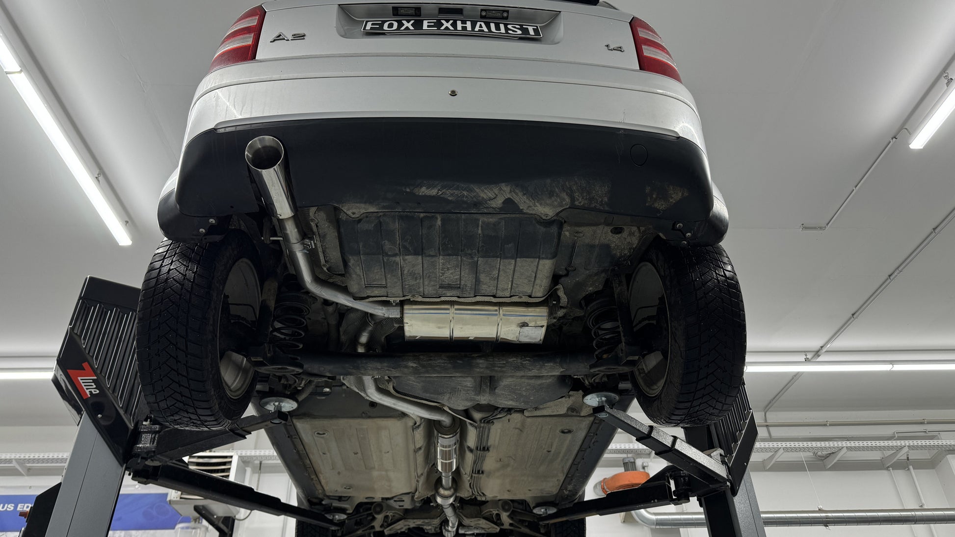 Audi A2 - 1,4l - 34l Tank Halbanlage ab Kat - 1x90 Typ 25 (Bestehend aus End- und Vorschalldämpfer mit Endrohr)