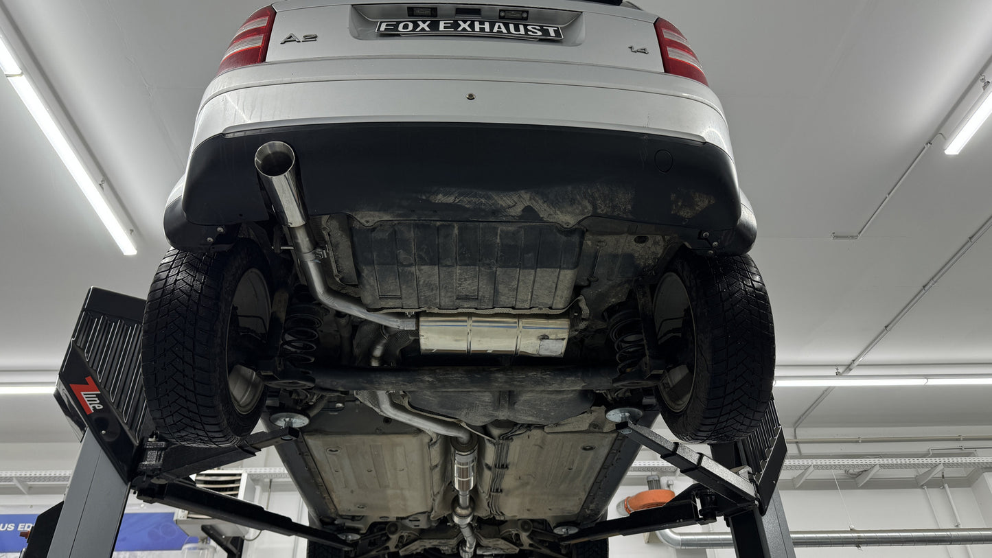 Audi A2 - 1,6l Halbanlage ab Kat - 1x90 Typ 25 (Bestehend aus End- und Vorschalldämpfer mit Endrohr)