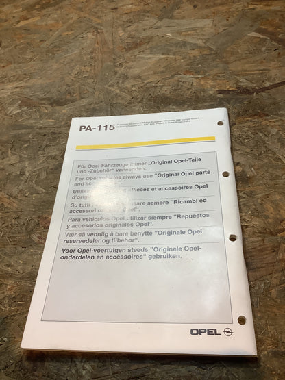 PA-115 Opel Dachträger Aufbau-System Ausgabe 09/1993