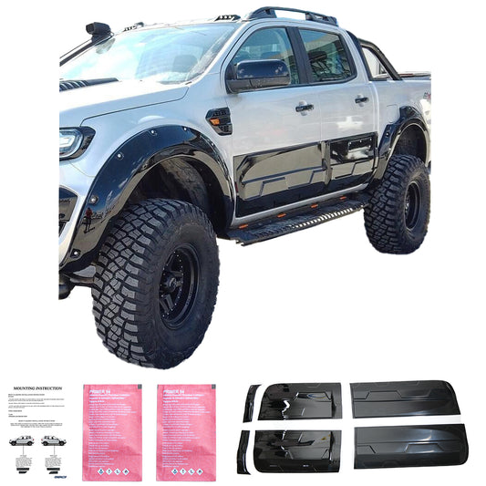 BC05.005-G - Karosserieverkleidung passend für FORD Ranger T6-T7-T8 2012-2022 (Jumbo) Hochglanz Schwarz