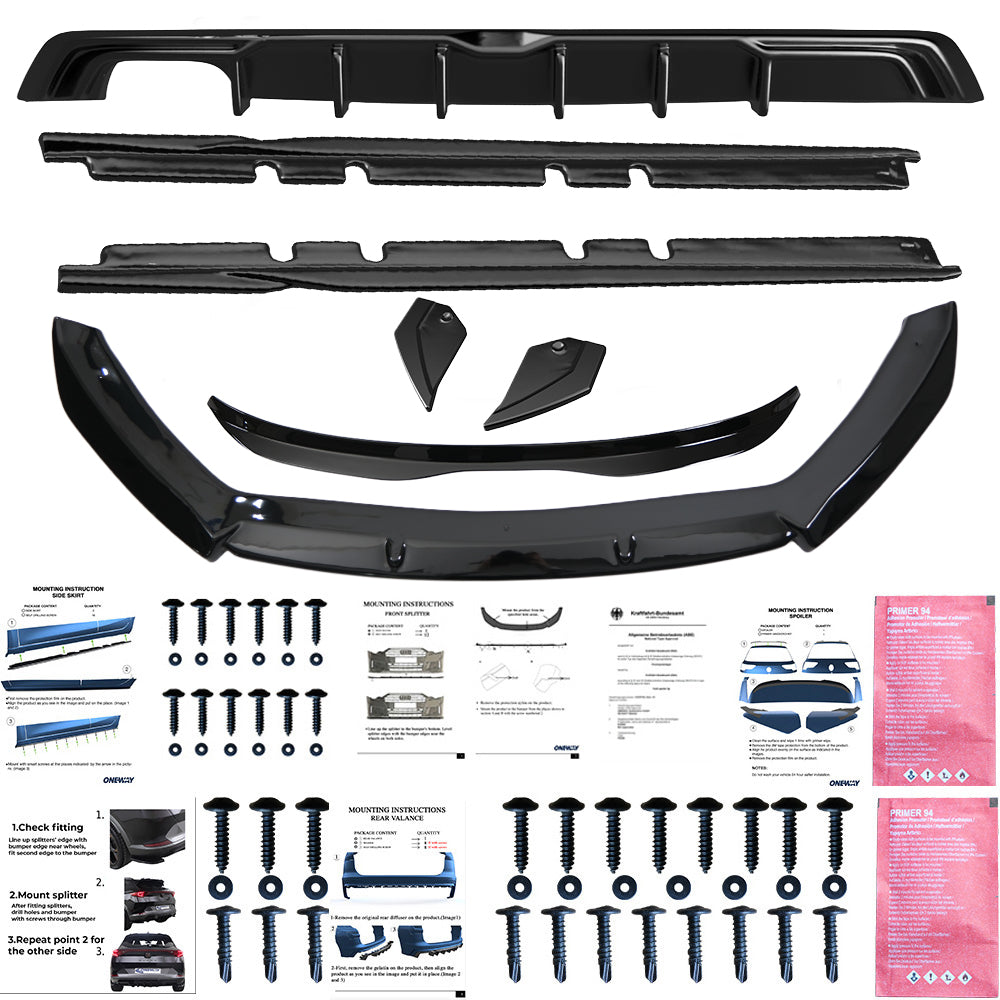 BC05.019 - Karosserieverkleidung passend für Dacia Duster Serie 1 2010-2017 Off-Road (ohne Duster-Markierung) Matt Schwarz