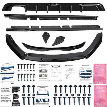 BC05.019 - Karosserieverkleidung passend für Dacia Duster Serie 1 2010-2017 Off-Road (ohne Duster-Markierung) Matt Schwarz