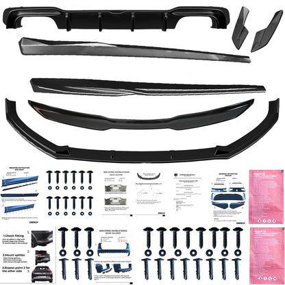 BK12.020 - Bodykit passend für AUDI S3 Limousine 8V Facelift 2016-2019 Hochglanz Schwarz