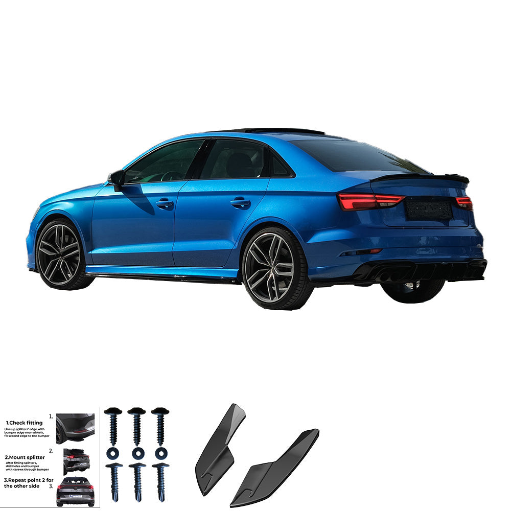 BK12.020 - Bodykit passend für AUDI S3 Limousine 8V Facelift 2016-2019 Hochglanz Schwarz