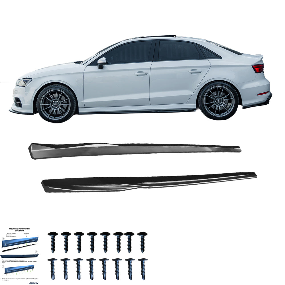 BK12.021 - Bodykit passend für AUDI S3 8V Limousine 2013-2016 Hochglanz Schwarz