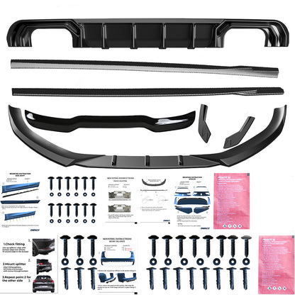 BK12.028 - Bodykit passend für AUDI S3 Sportback 8V 2013-2016 Hochglanz Schwarz