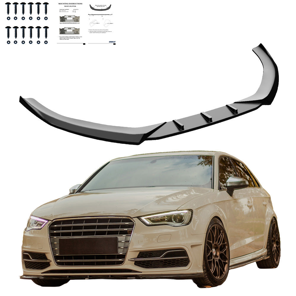 BK12.028 - Bodykit passend für AUDI S3 Sportback 8V 2013-2016 Hochglanz Schwarz