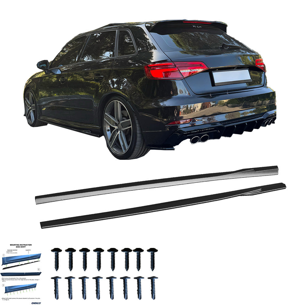 BK12.028 - Bodykit passend für AUDI S3 Sportback 8V 2013-2016 Hochglanz Schwarz