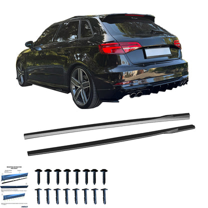 BK12.028 - Bodykit passend für AUDI S3 Sportback 8V 2013-2016 Hochglanz Schwarz