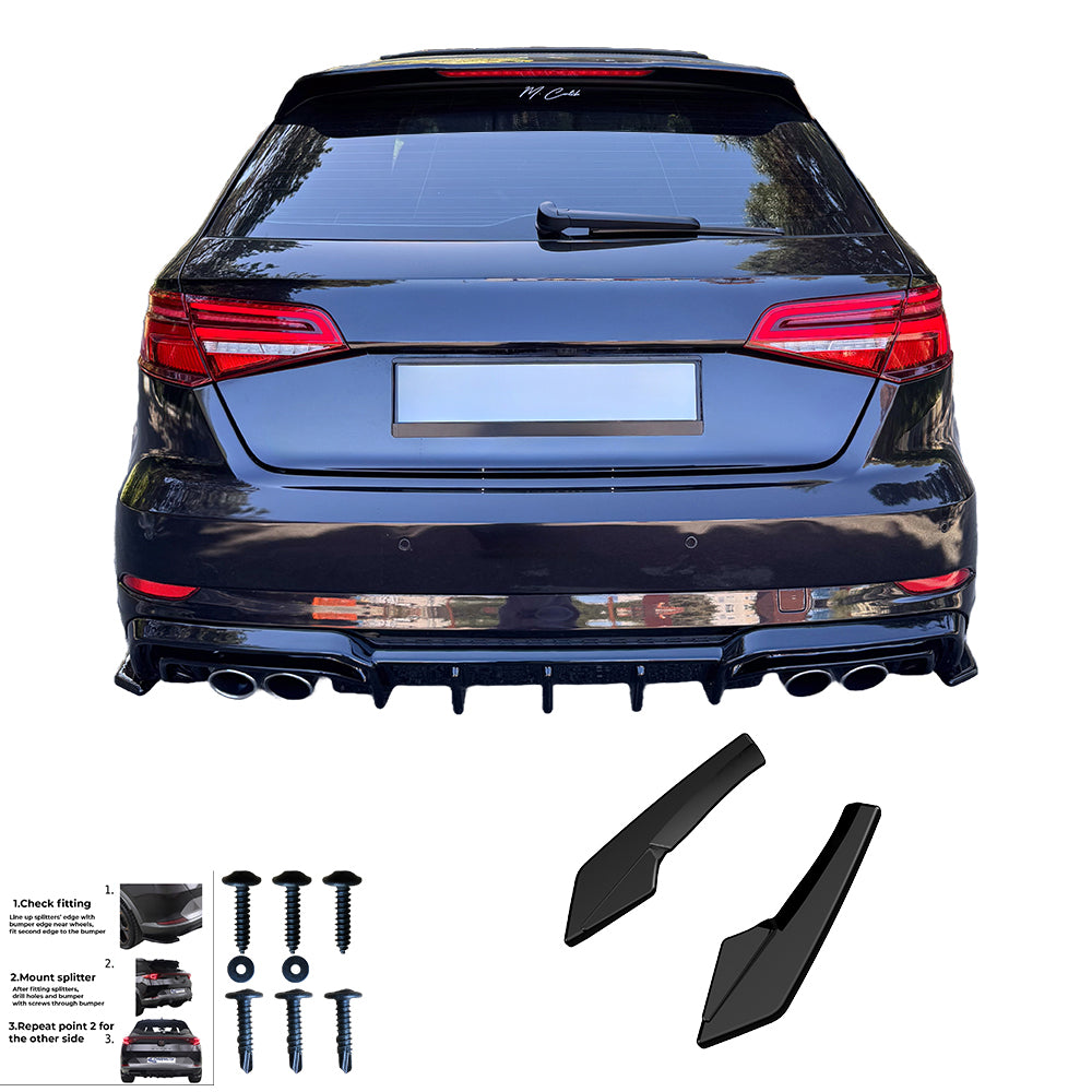 BK12.029 - Bodykit passend für AUDI S3 Sportback 8V Facelift 2016-2019 Hochglanz Schwarz