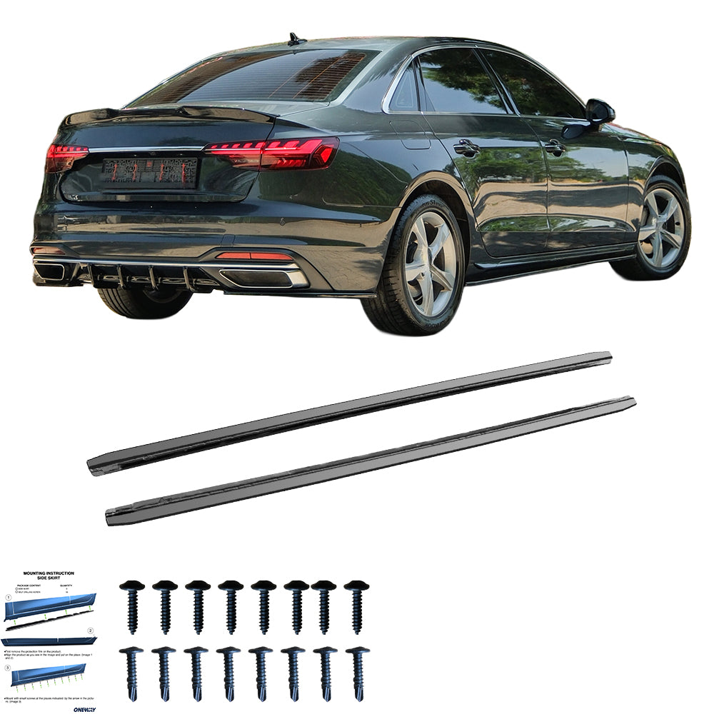 Bodykit passend für Audi A4 B9 Facelift 2019-2024 Hochglanz Schwarz