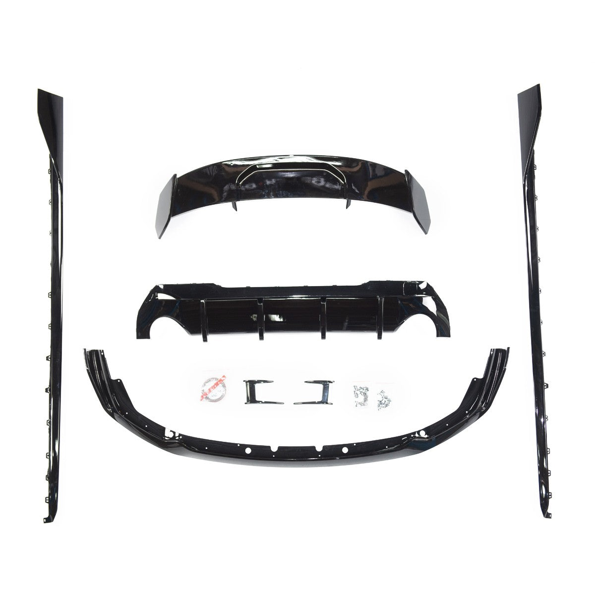 Hochglanz Schwarz Karosserie-Kit Spoiler Set passend für BMW 1er (F40) 2019-2024