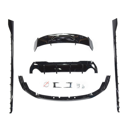 Hochglanz Schwarz Karosserie-Kit Spoiler Set passend für BMW 1er (F40) 2019-2024