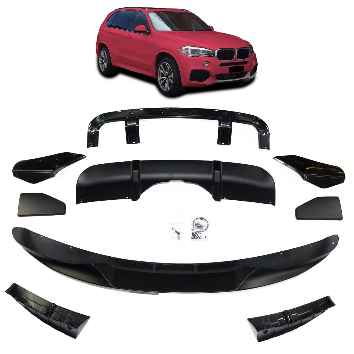 Bodykit Stoßstangen Set Matt Schwarz passend für BMW X5 F15 2013-2018