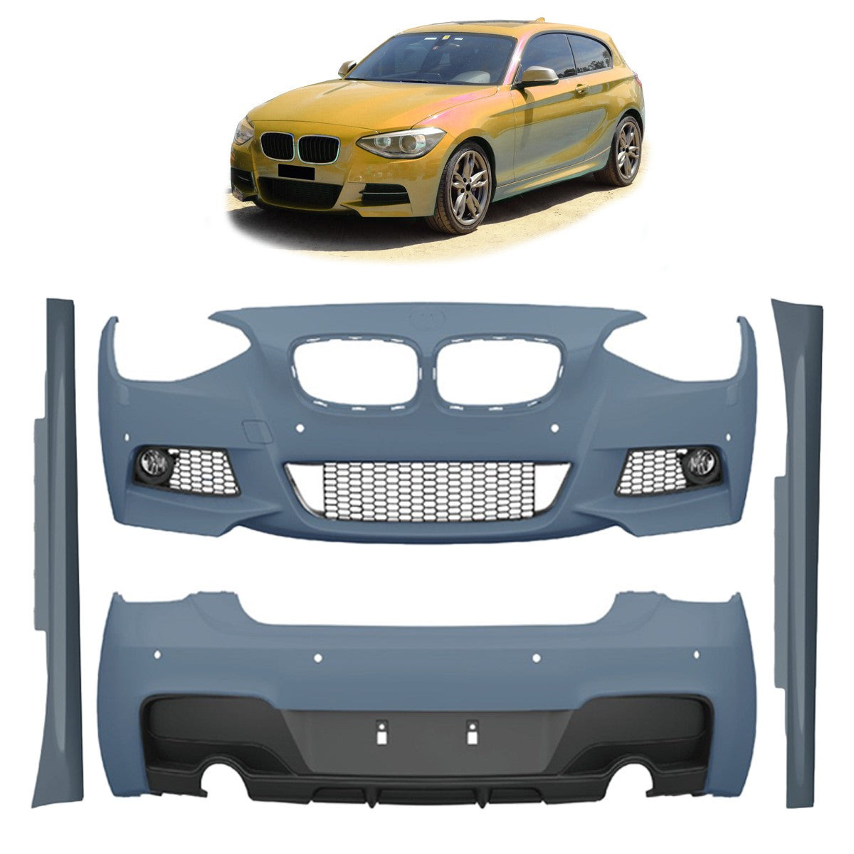 Sport Bodykit Stoßstangen-Set PDC SRA passend für BMW 1er (F21) Hatchback 2011-2015
