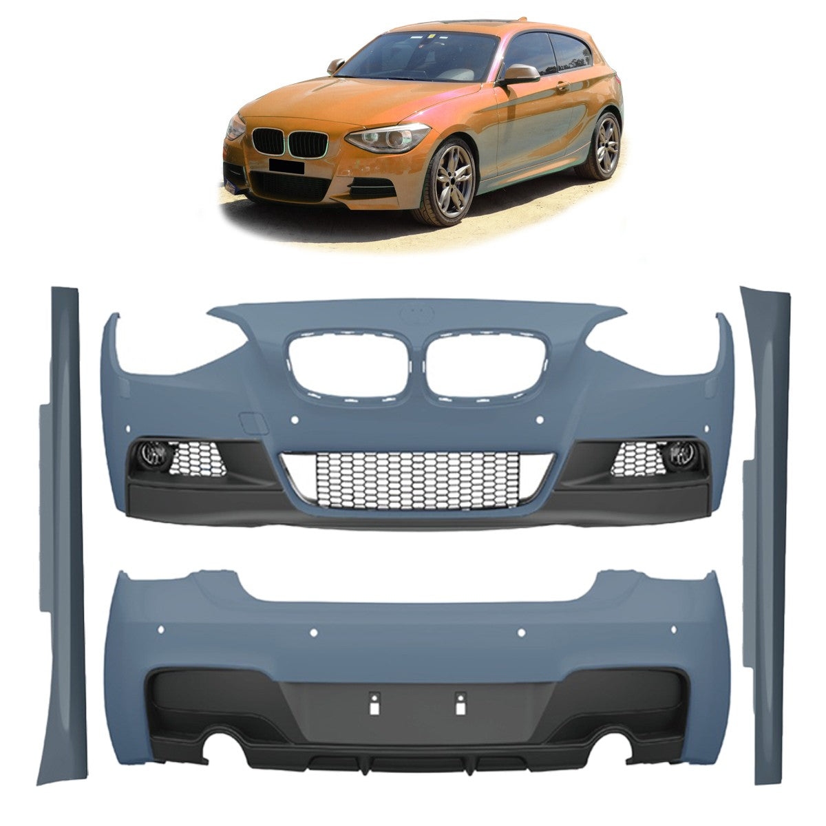Bodykit Stoßstangen Set PDC SRA passend für BMW 1er F21 Hatchback 2011-2015