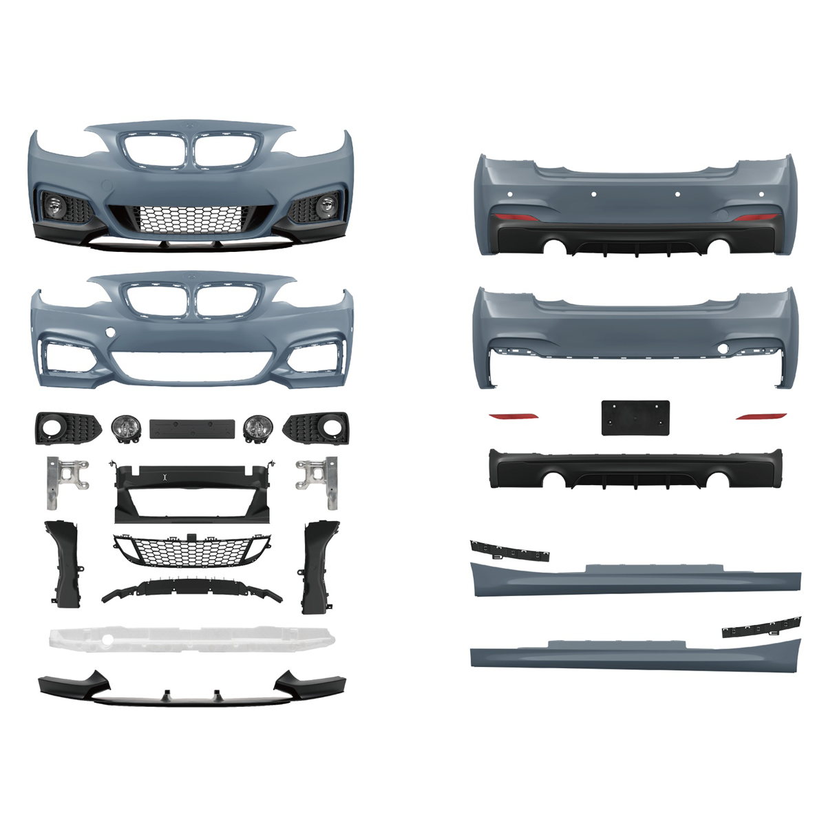 Sport Bodykit Stoßstangen-Set PDC SRA passend für BMW 2 (F22/F23) 2012-2020