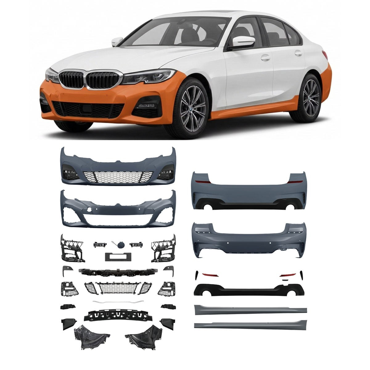 Bodykit Stoßstangen Set passend für BMW 3er G20 2019-2022
