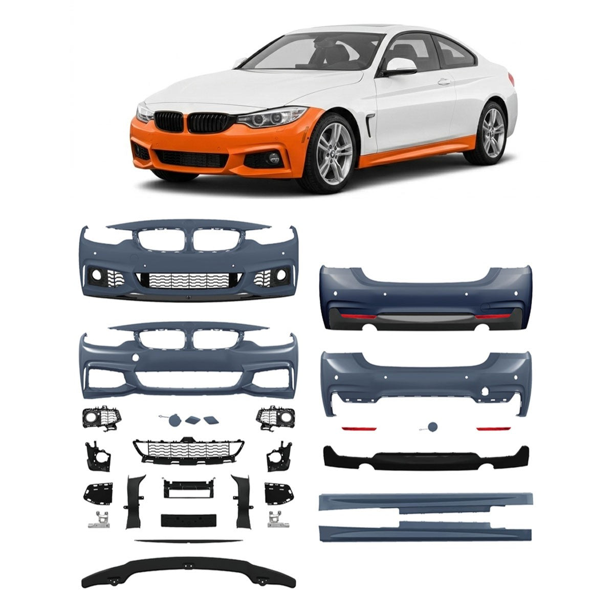 Bodykit Stoßstangen-Set PDC SRA passend für BMW 4er F32 F33 2013-2020
