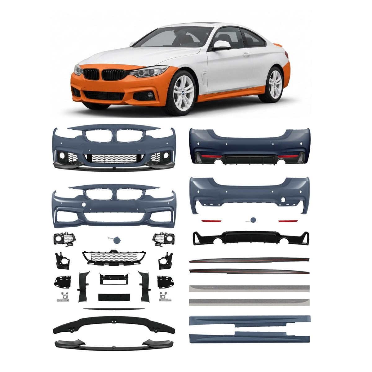 Bodykit Stoßstangen-Set PDC SRA passend für BMW 4er F32 F33 2013-2020