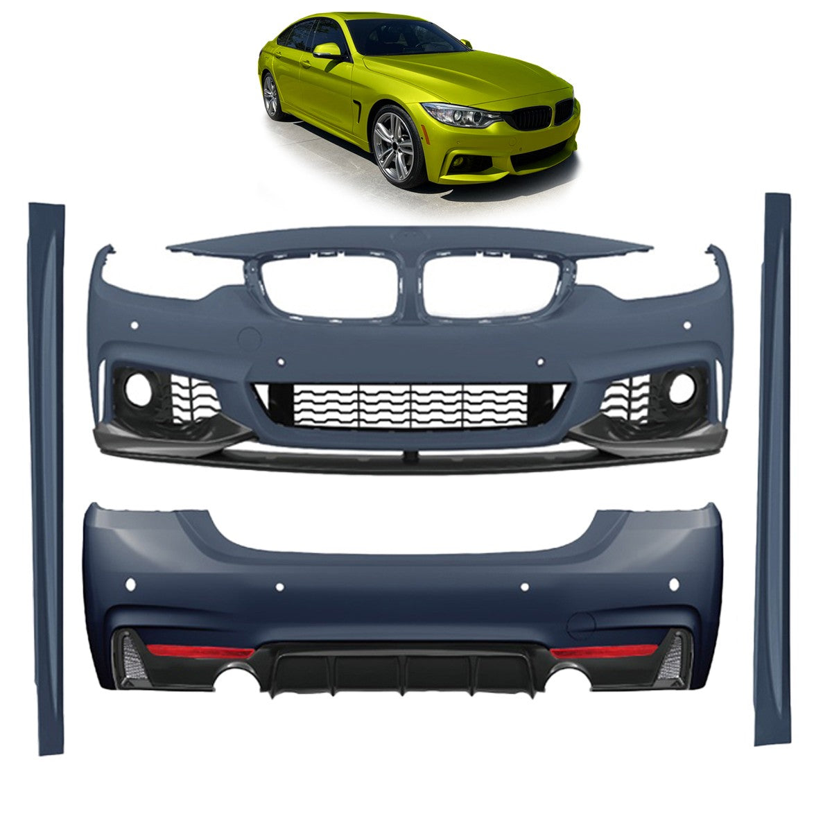Bodykit Stoßstangen Set mit PDC SRA passend für BMW 4er F36 Gran Coupe 2014-2021