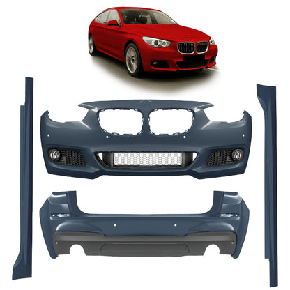 Sport Bodykit Stoßstangen Set mit Nebelscheinwerfern passend für BMW 5 (F07) GT 2009-2013