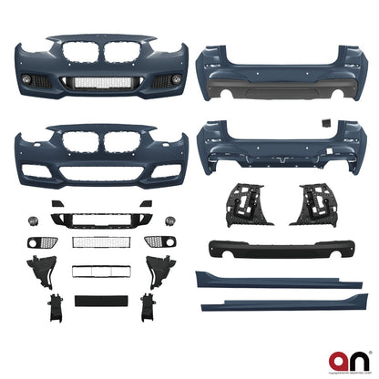 Sport Bodykit Stoßstangen Set mit Nebelscheinwerfern passend für BMW 5 (F07) GT 2009-2013