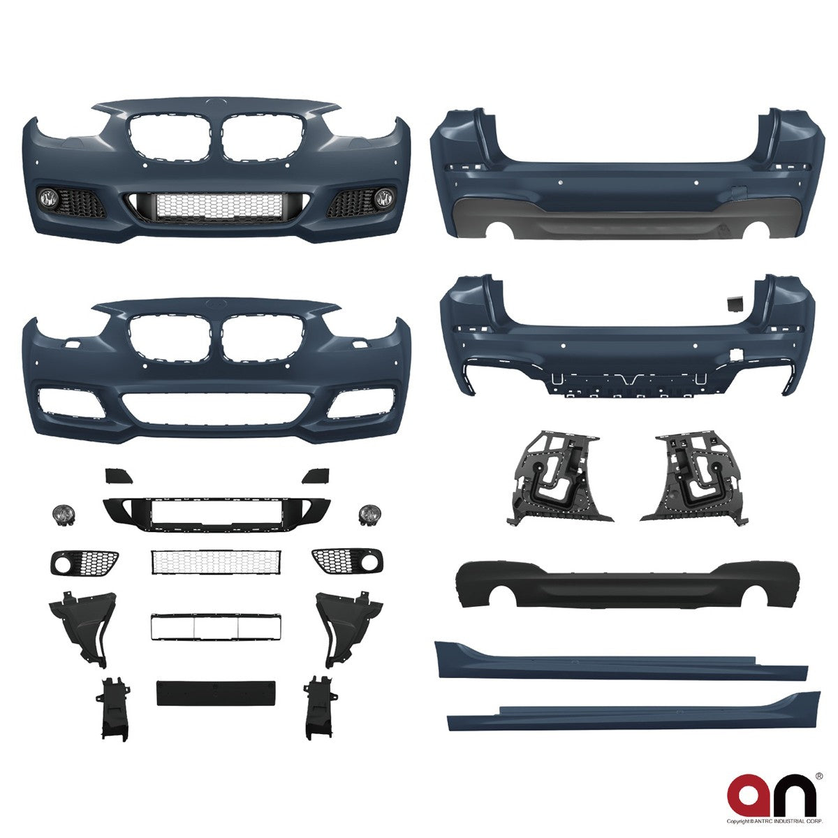 Sport Bodykit Stoßstangen Set PDC Nebelscheinwerfer passend für BMW 5er (F07) GT 2013-2017