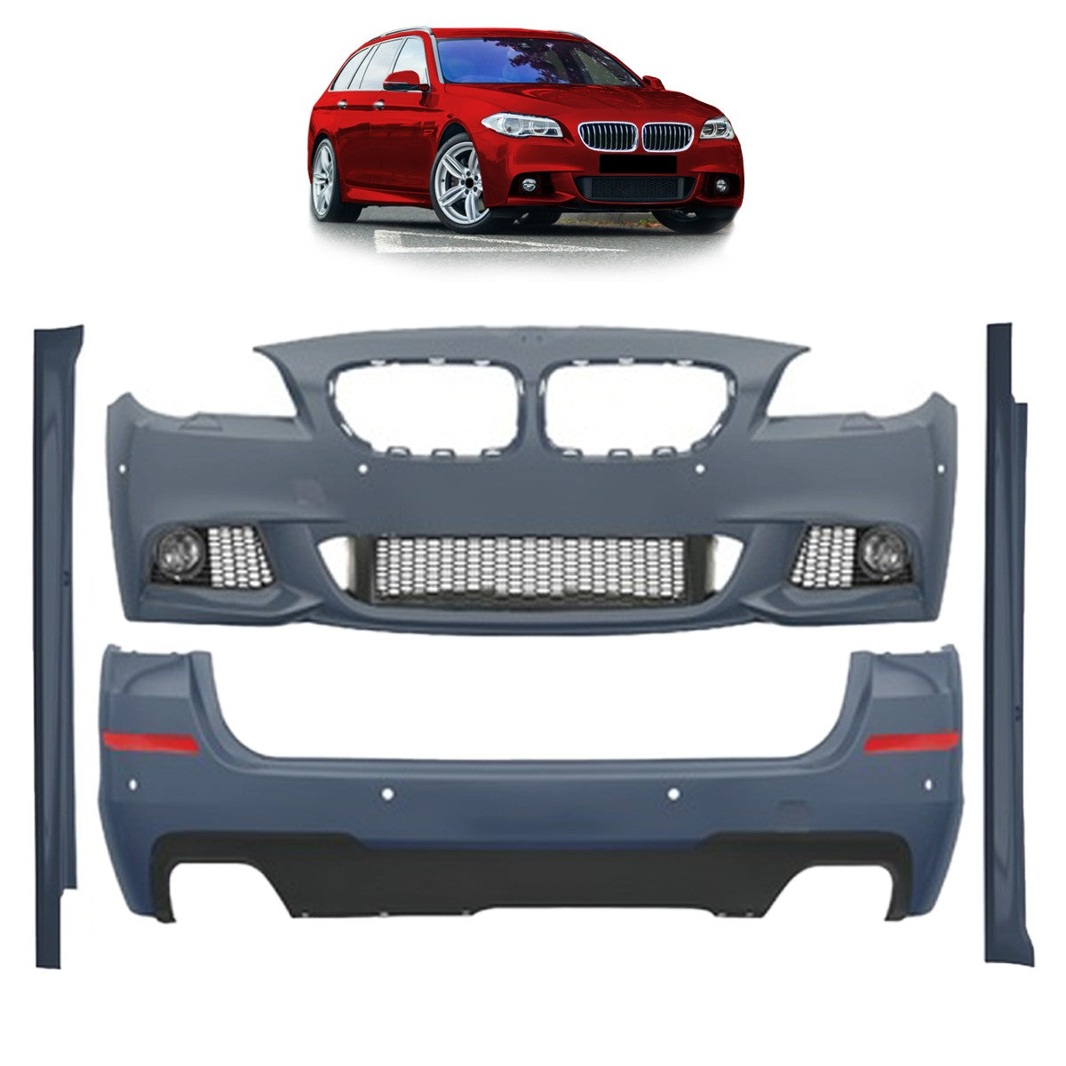 Karosseriekit Stoßstangen-Set mit PDC SRA passend für BMW 5er F11 2010-2013