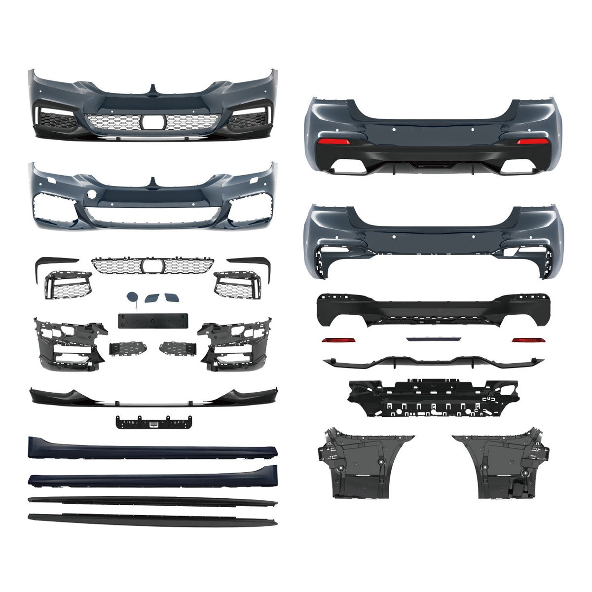 Bodykit Stoßstangen Set PDC SRA ACC passend für BMW 5er G30 Limousine 2017-2020