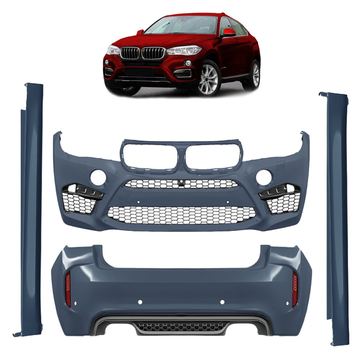 Karosseriekit Stoßstangen-Set mit PDC passend für BMW X6 F16 2014-2019