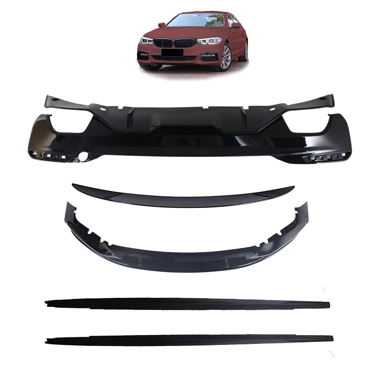 Bodykit Stoßstangen Set passend für BMW 5er (G30) Limousine 2017-2020