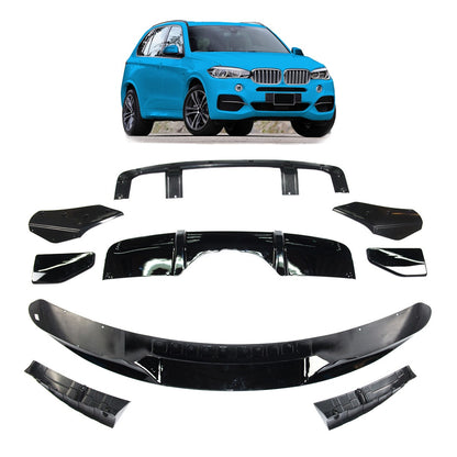 Hochglanz Schwarz Front Karosserie-Kit Stoßstangen-Set passend für BMW X5 (F15) 2013-2018