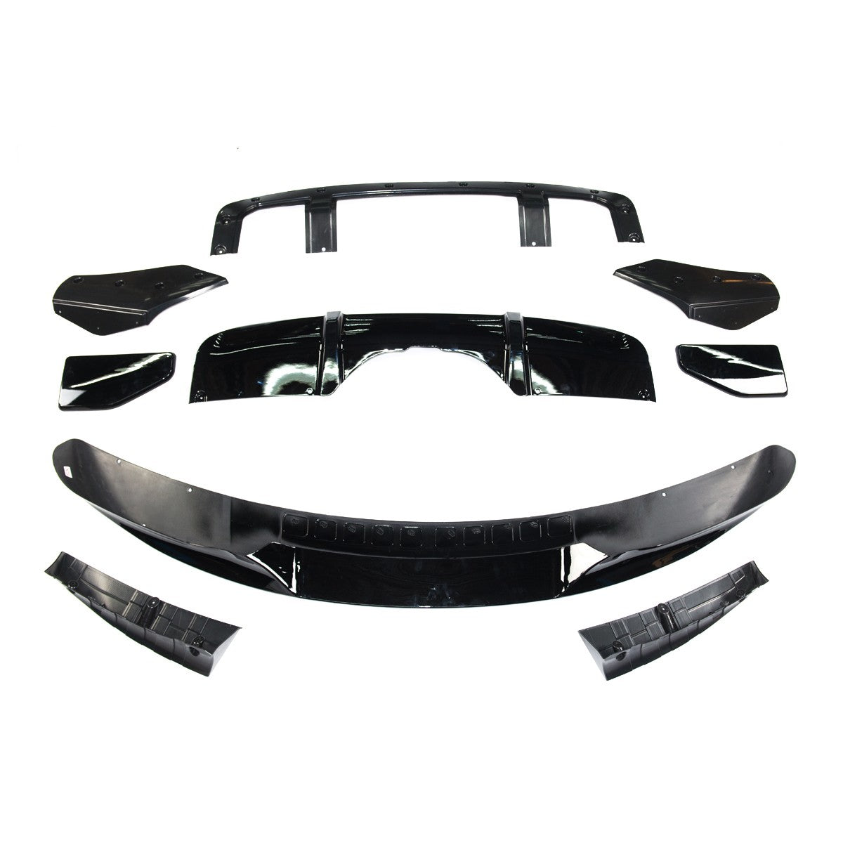 Hochglanz Schwarz Front Karosserie-Kit Stoßstangen-Set passend für BMW X5 (F15) 2013-2018