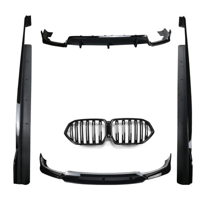Hochglanz Schwarz Front Bodykit Stoßstangen-Set passend für BMW X6 (G06) 2019-2024